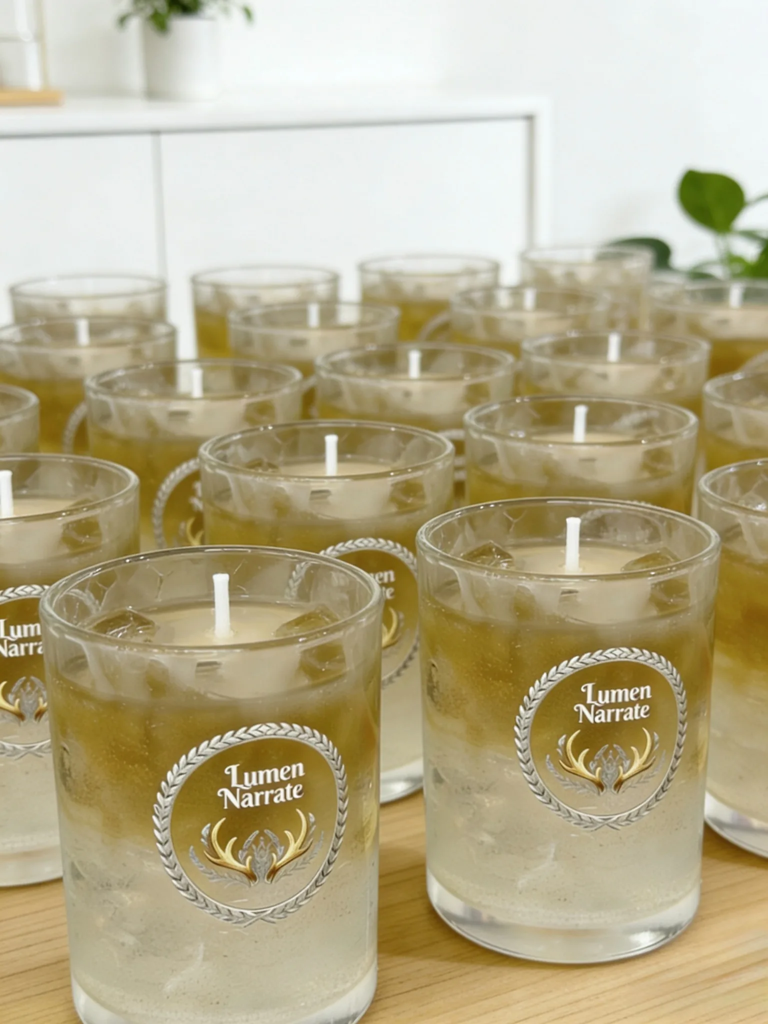 Honey Orchid Oolong Jelly Wax Candle batch or retail view