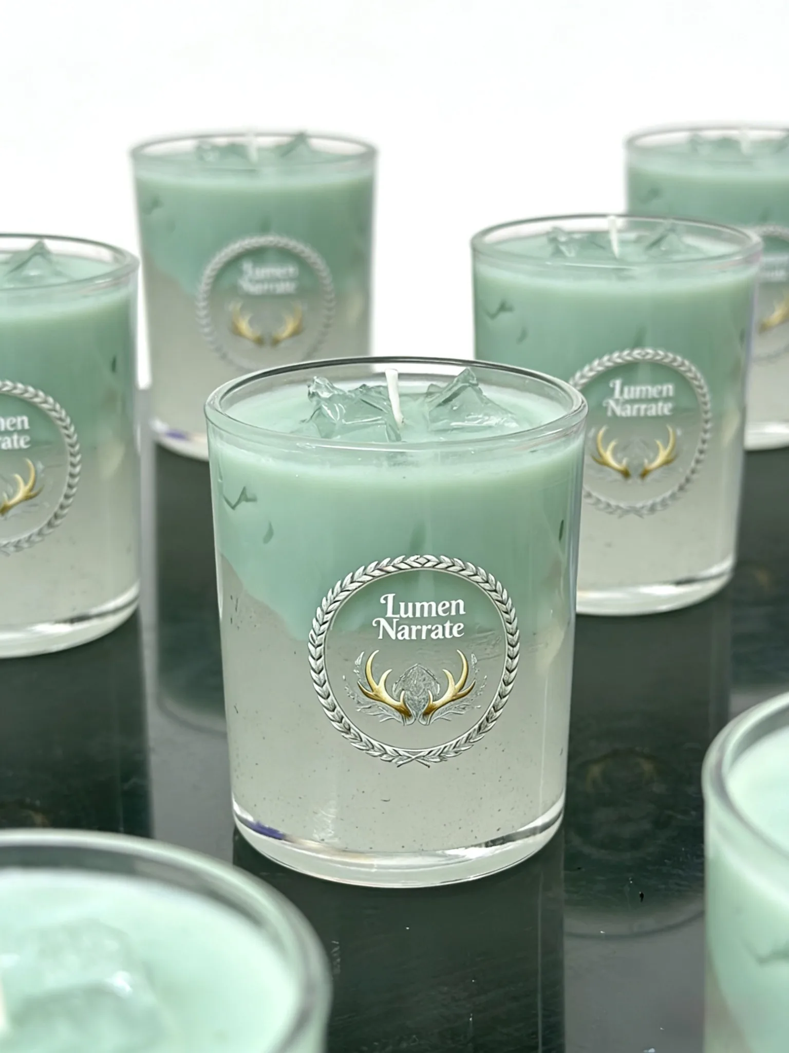 Jade Tea Jelly Wax Candle batch or retail view